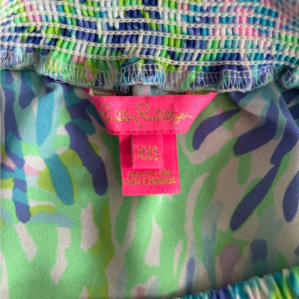 Lily Pulitzer Off-Shoulder Floral Print Women's Top in Pastel Multi - Picture 2 of 3
